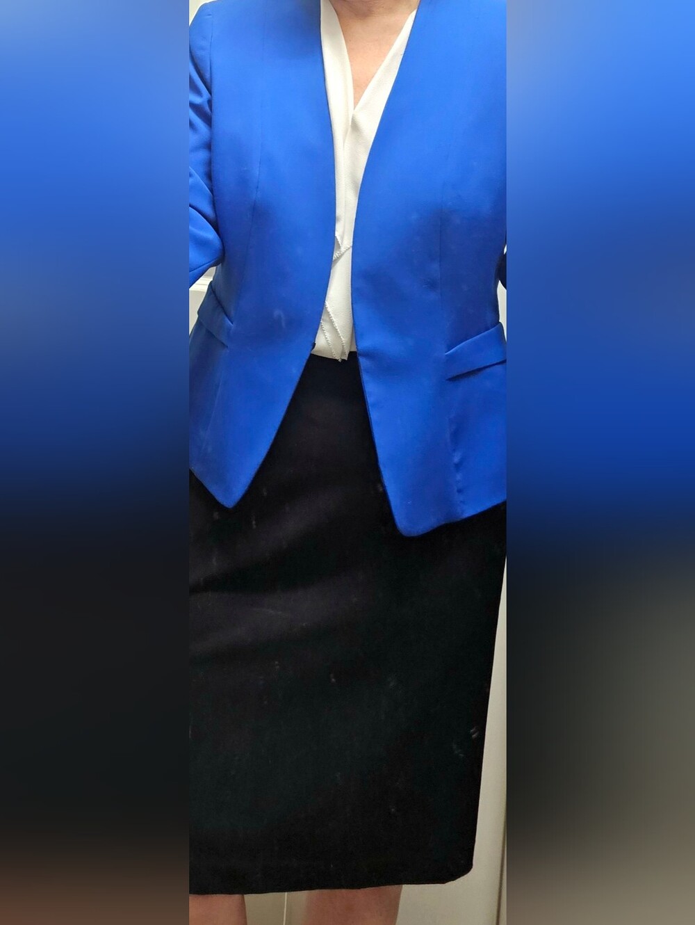 Nine West Cobalt Blue Tailored Blazer